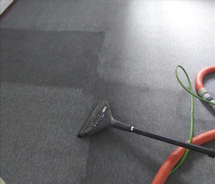 middle of cleaning the carpets