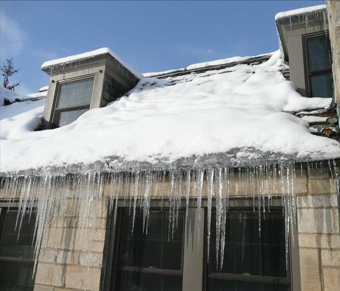Ice dam On a roof