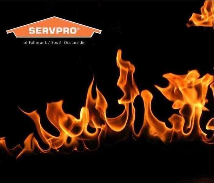 flames with SERVPRO logo