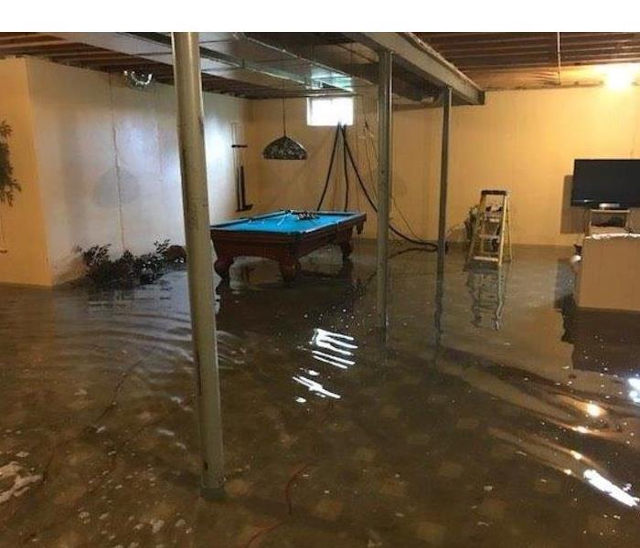water flooding a basement 